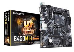 GIGABYTE B450M-H AMD B450M Soket AM4 DDR4 3600MHz HDMI VGA Anakart