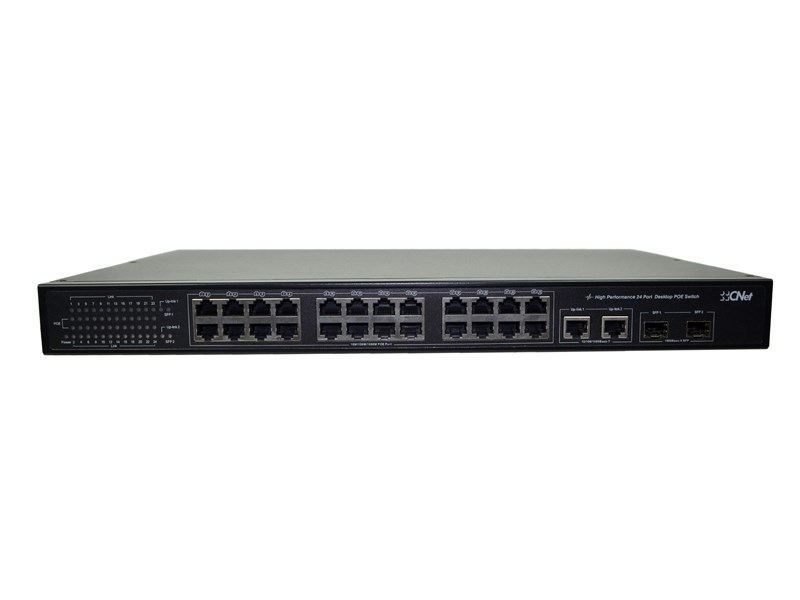 CNET CSH2400FP 24 Port Full Gigabit, 2x Gigabit RJ45 Uplink, 2x SFP 300W PoE Switch