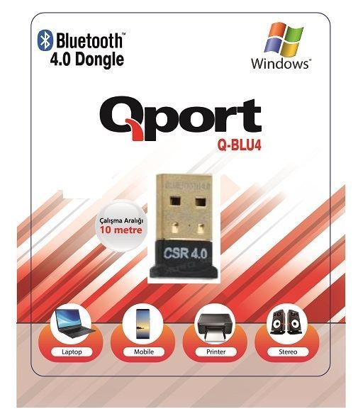 QPORT Bluetooth 4.0  USB Adaptör Q-BLU4
