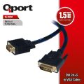 QPORT 1.8M DVI To VGA 24+5 Converter Çevirici Kablo Q-VDV