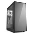 SHARKOON Pencereli Powersız 2xUSB3.0 2xLED Fanlı Midi Tower Titanyum Kasa