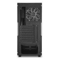 SHARKOON Pencereli Powersız 2xUSB3.0 2xLED Fanlı Midi Tower Titanyum Kasa