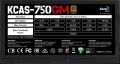 AEROCOOL 750W 80+ Gold Aktif PFC RGB Fan Modüler Gaming Güç Kaynağı AE-KCAS750GM