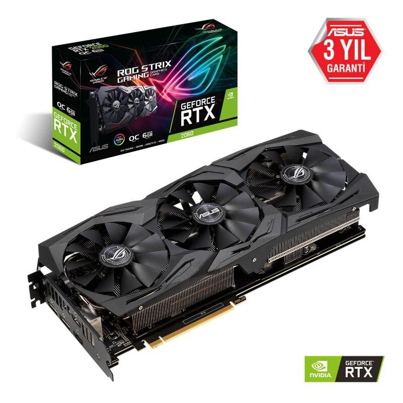 ASUS RTX2060 6GB 192B GDDR6 HDMI,DP Nvidia Gaming Ekran Kartı STIRX-RTX2060-O6G