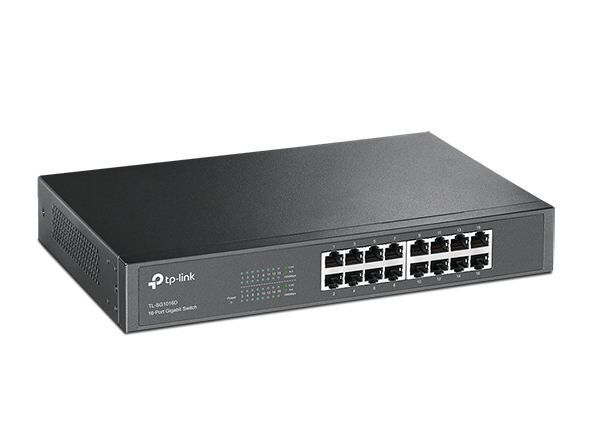 TP-LINK TL-SG1016D 10/100/1000Mbps 16xPort Masaüstü Raf Tipi Metal Kasa Switch