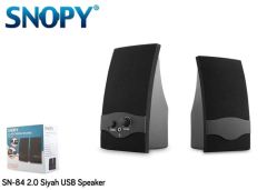 SNOPY USB Kablolu 6W RMS 1+1 Siyah Hoparlör SN-84