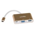 QPORT Type-C To VGA + USB3.0+Type-C(F) 1920*1080P Çevirici Converter Q-TV03