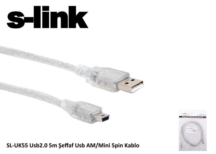 S-LINK 1.5m USB2.0 5pin Kamera Kablosu SL-UK5