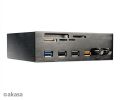 AKASA InterConnect USB 3.0 / 2xFan Kontolcü/Hızlı Şarj Portlu/5xKart Okuyucu