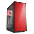 SHARKOON Belirgin Şekiller, Etkileyici Renkler Midi Tower Kasa AM5-WINDOW-RED