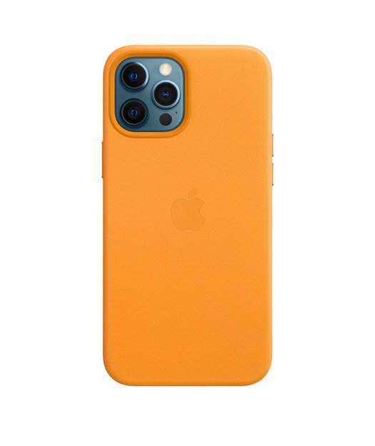iPhone 12 Pro Max Deri Kılıf Kaliforniya Turuncusu