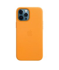 iPhone 12 Pro Max Deri Kılıf Kaliforniya Turuncusu