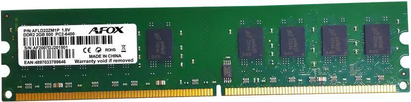 AFOX AFLD22ZM1P DIM MEMORY DDR2 2GB 800Mhz MICRON CHIPSET