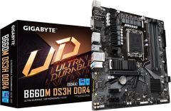 GIGABYTE B660M-DS3H-DDR4 MAB INTEL B660M LGA1700 DDR4 5333MHZ HDMI Anakart