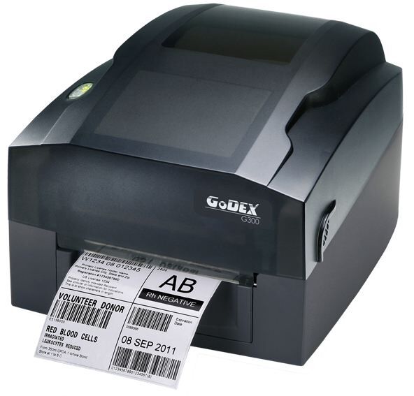 GODEX-G-300 BARKOD YAZICI TERMAL/DİREK TERMAL TRANSFER 203 DPI USB/SERİ/ PORT