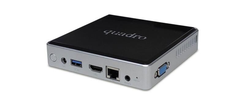 QUADRO TC-27 Thin Client  N3350 4GB 64GB VGA HDMI USB 3.0, WiFi  Thin-OS MİNİ PC