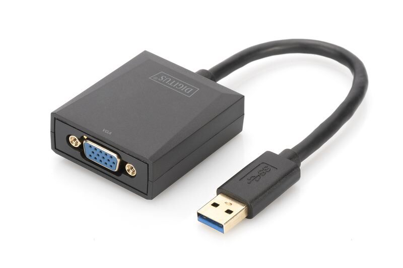 DIGITUS USB 3.0 to VGA Adapter Input USB, Output VGA 1080p'ye kadar çözünürlük
