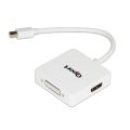 QPORT Mini DP(M) To HDMI + DVI + DP(F) Çevirici Converter Q-MDP03
