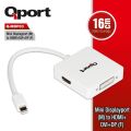 QPORT Mini DP(M) To HDMI + DVI + DP(F) Çevirici Converter Q-MDP03