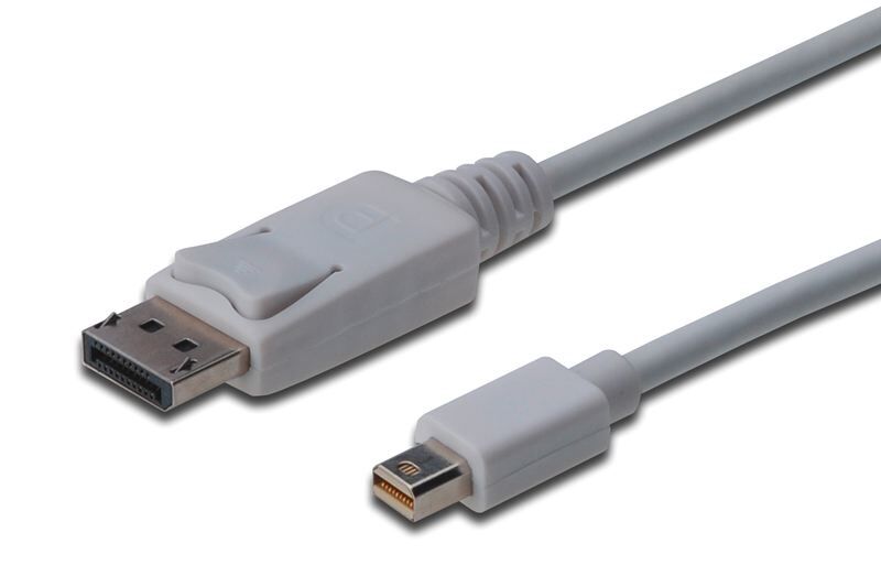 ASSMANN AK-340102-030-W DisplayPort connection cable, mini DP-DP M/M, 3.0m, w/interlock, DP 1.1a