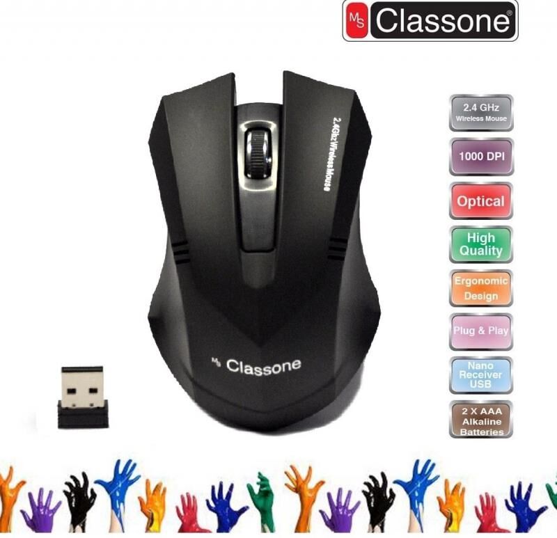 CLASSONE Kablosuz Nano Alıcı Siyah Mouse C300-