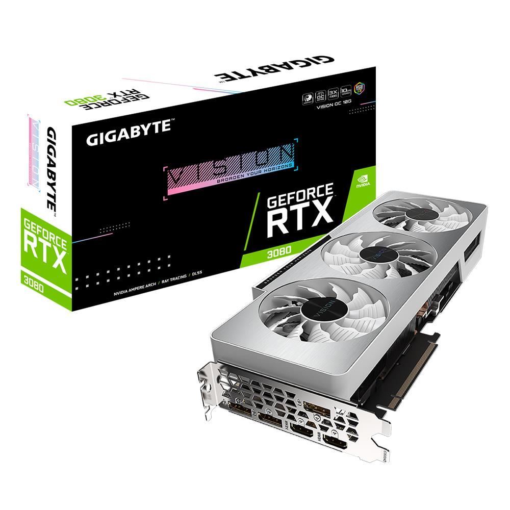GIGABYTE GV-N3080VISION OC-10GD GeForce RTX 3080 VISION OC 10GB GDDR6X 320Bit Nvidia Ekran Kartı