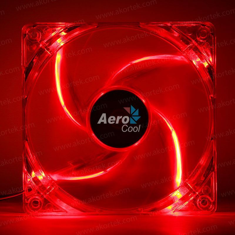 AEROCOOL 12cm PWM 4Pin Kırmızı Led Fan