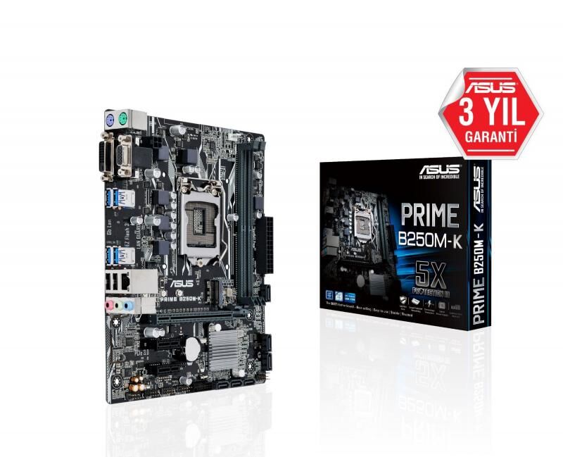 ASUS Intel B250 1151 DDR4 2400MHz DVI/VGA Anakart