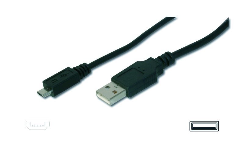 ASSMANN AK-300127-018-S 1.8mt USB 2.0 Type-A Micro Bağlantı Kablosu