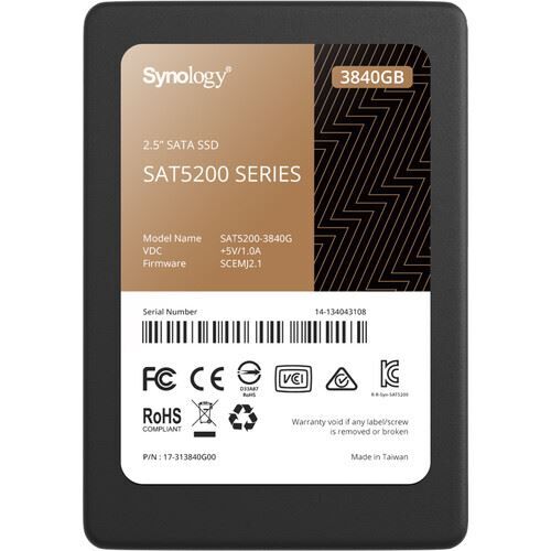 SYNOLOGY SAT5200-3840G 480GB Sata 6.0 7200RPM 256MB 3.5'' Dahili Disk