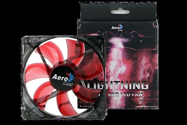 AEROCOOL 14cm Lightning Kırmızı LED Kasa Fanı AE-CFLG140RD