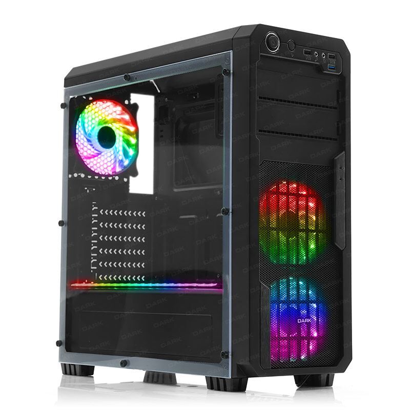 DARK Sentinel 500W 80+ 3x12cm 18xRGB LED Fan+RGB LED ATX Gaming Kasa