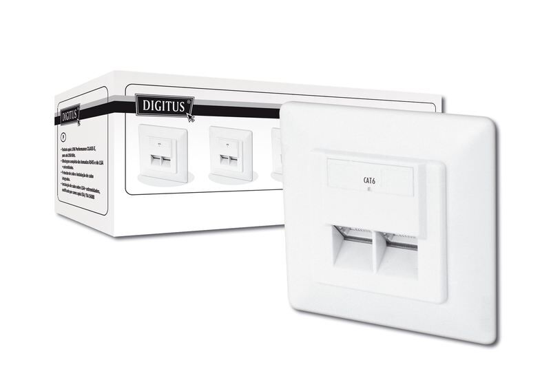 DIGITUS DN-9005-B5-N Professional CAT 6, Sınıf E, Duvar Prizi, sıva altı