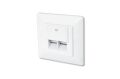 DIGITUS DN-9005-B5-N Professional CAT 6, Sınıf E, Duvar Prizi, sıva altı