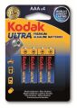 KODAK AAA 4 Adet Ultra Premıum Alkalin 1,5V İnce Pil K3A-4-30959521