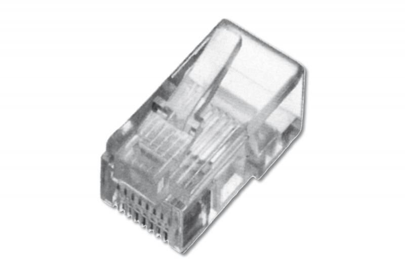 DIGITUS A-MO-8-8-SR-100 Modüler Fiş Cat5E, Rj45 8P8C Zırhsız (Unshielded) Yuvarlak Kablo
