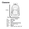 CLASSONE BP-L200 15.6'' Palermo Large Siyah Notebook Sırt Çantası