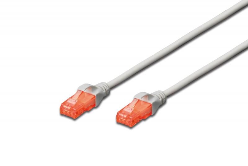 DIGITUS DK-1617-005 Cat6 0.5m U-UTP Awg 26/7 Cu LSZH Gri Patch Network Kablosu