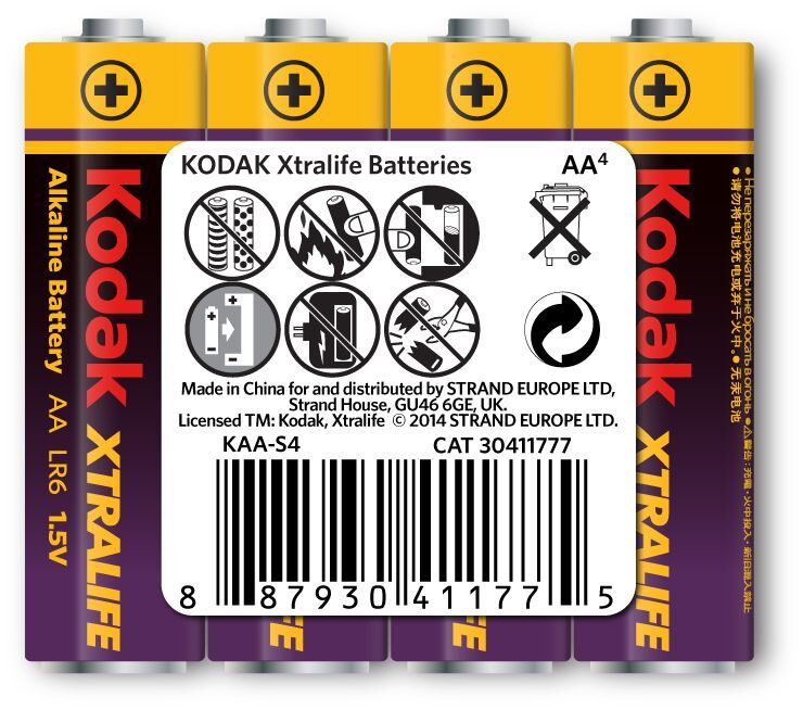 KODAK AA 4 Adet Xtralife Alkalin Kalem Pil