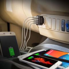 RAVPOWER RP-VC003 54W 4 Port QC 3.0 Hızlı Araç Şarjı Siyah