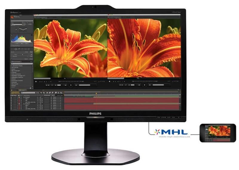 PHILIPS 23,8'', IPS, 3840X2160,  5ms, 4K ULTRA HD,  SIYAH, VGA/DVI/DP/HDMI, PIVOT 241P6VPJKEB-00