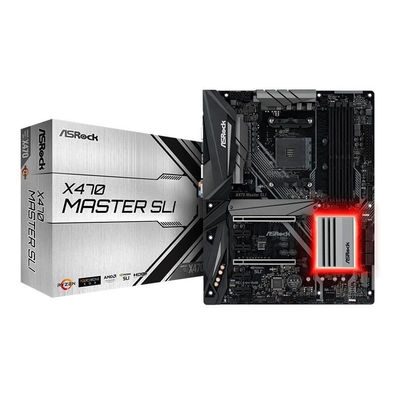 ASROCK X470 MASTER SLI RYZEN AM4 SOCKET QUAD SLICROSSFIREX,RGB ATX OYUNCU ANAK ASRX470-MASLI
