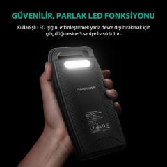 RAVPOWER RP-PB003 15000mAh IPX4 Outdoor Güneş Enerjili ve Led Işıklı Taşınabilir PowerBank