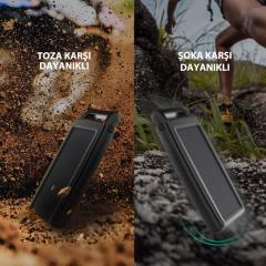 RAVPOWER RP-PB003 15000mAh IPX4 Outdoor Güneş Enerjili ve Led Işıklı Taşınabilir PowerBank