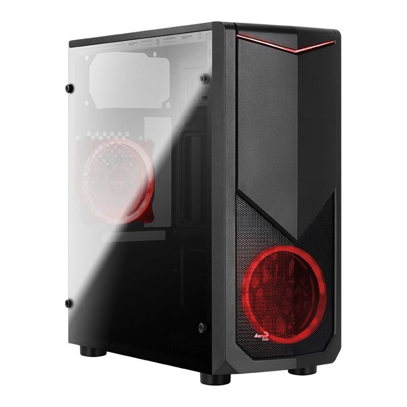 AEROCOOL AE-TMWK-RD500 500W TOMAHAWK-A AKRİLİK YAN PANEL-KIRIMIZ LED RİNG FAN ,USB3.0 ATX KASA