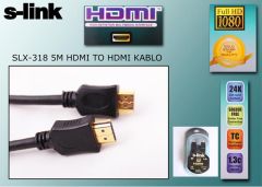 S-LINK 5M v1.4 3D Altın Uçlu HDMI Görüntü Kablosu SLX-318