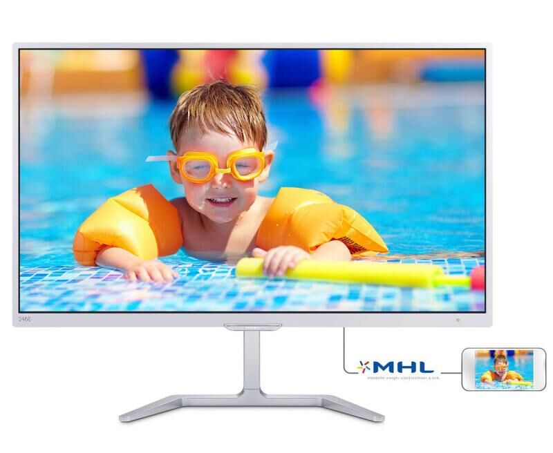 PHILIPS 246E7QDSW-00 23,6''1920X1080,5ms,VGA-DVD-MHLHDMI,Ultra Geniş Beyaz Led Monitör