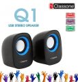 CLASSONE K3001 USB2.0 1+1 Siyah,Mavi Hoparlör