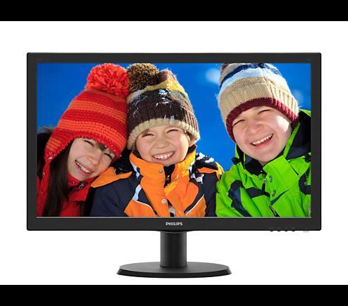 PHILIPS 243V5LHSB5-01 23,6'' LED, GAM, 1920x1080, 1ms, VGA-DVI-HDMI, Siyah Monitör