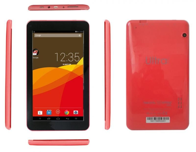 TECHNOPC UP778-R Quad Core Cortex A7 1.30 GHz 1GB 8GB 7'' Kırmızı Tablet